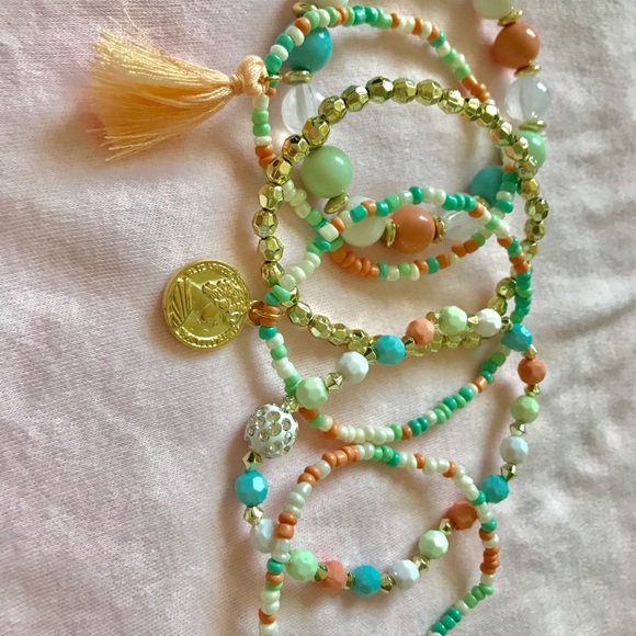 Pastel Beaded Stretch Bracelet - Picture 4 of 7